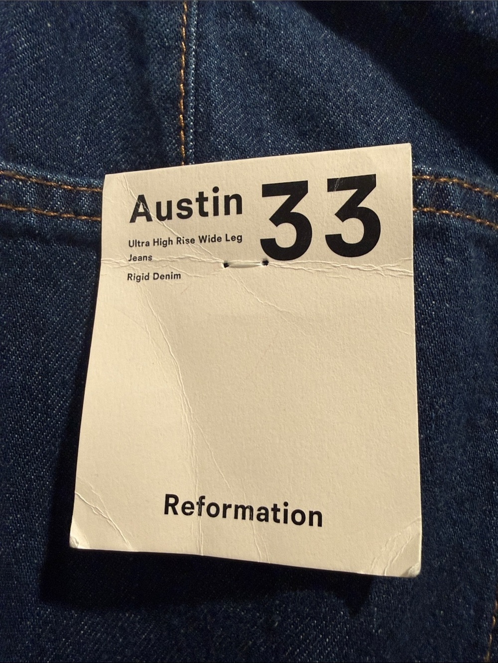 Reformation x Kacey Musgraves Austin Ultra High Rise Wide Leg Jeans Sz 33 Elwood - Picture 9 of 11